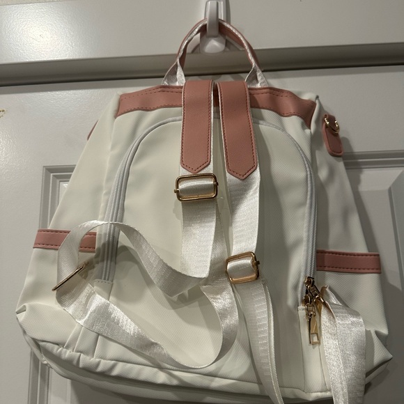 Waterproof Anti theft Backpack pink and white - Picture 5 of 5